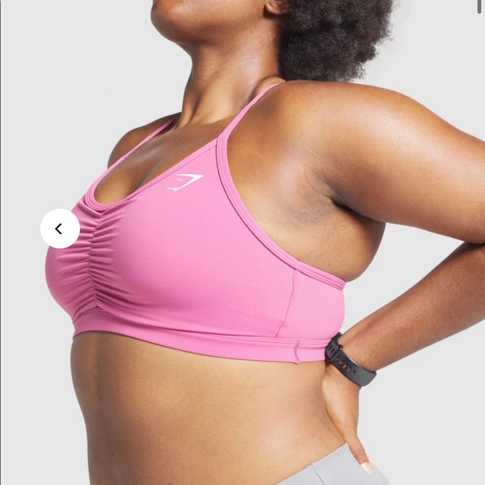 Gymshark Ruched Training Sports Bra Bright Pink